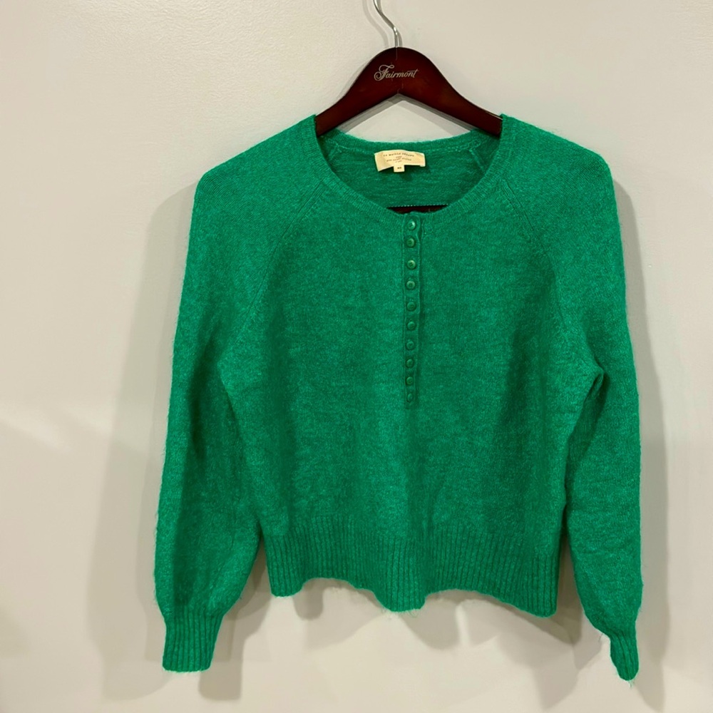 Sezane Green Leontine Sweater